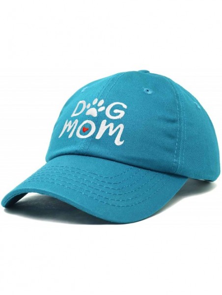 Baseball Caps Dog Mom Baseball Cap Women's Hats Dad Hat - Teal - CJ18KWHR9LH $17.70