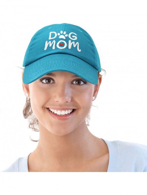 Baseball Caps Dog Mom Baseball Cap Women's Hats Dad Hat - Teal - CJ18KWHR9LH $17.70