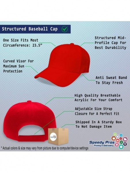 Baseball Caps Custom Baseball Cap Yo Amo Maracaibo Spanish Embroidery Dad Hats for Men & Women - Red - CG18ANLW3Y9 $24.12