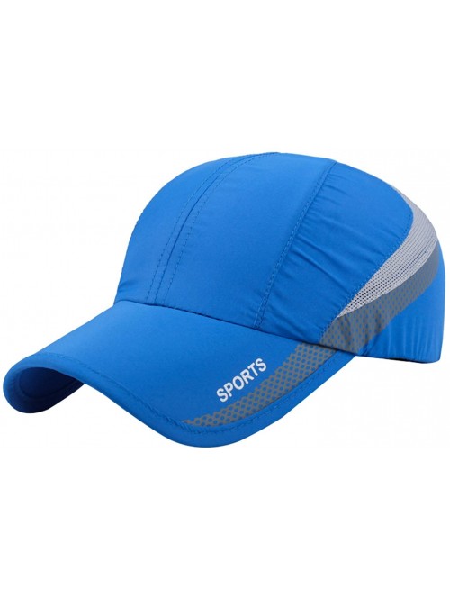 Baseball Caps Unisex Summer Running Cap Quick Dry Mesh Outdoor Sun Hat Stripes Lightweight Breathable Soft Sports Cap - CP18D...