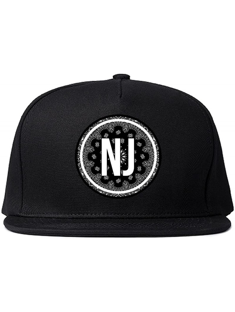 Baseball Caps NJ New Jersey State Bandana Snapback Hat - CB12D0Q8JGJ $28.32