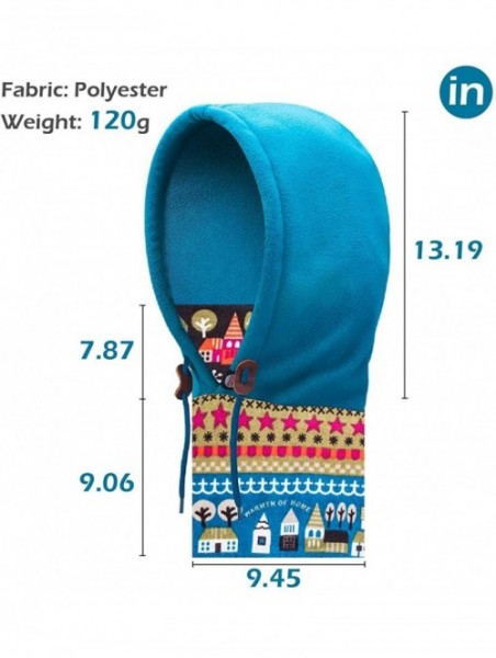 Balaclavas Balaclava Ski Face Mask Winter Hat Fleece Cold Weather Hooded Mask Neck Warmer - Rose Red - CG188GSRE5I $12.55