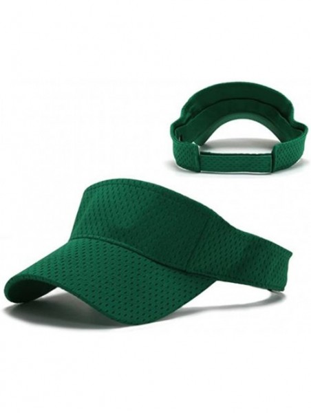 Visors Athletic Mesh Sports Visor - Forest Green - CT11FE5M5LF $12.51