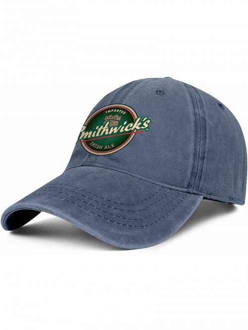 Baseball Caps Guinness Smithwicks Mens Womens Denim Baseball Hat Adjustable Snapback Sun Cap - Blue-146 - CD18WHROZ8E $22.41