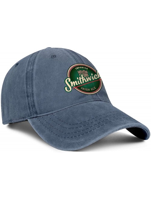 Baseball Caps Guinness Smithwicks Mens Womens Denim Baseball Hat Adjustable Snapback Sun Cap - Blue-146 - CD18WHROZ8E $22.41