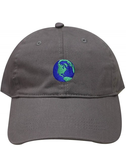 Baseball Caps Earth Cotton Baseball Dad Cap - Dark Grey - CX17YQO24YA $13.40