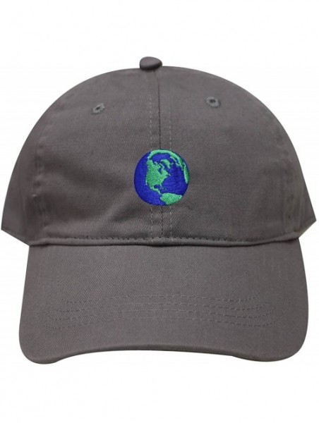 Baseball Caps Earth Cotton Baseball Dad Cap - Dark Grey - CX17YQO24YA $13.40