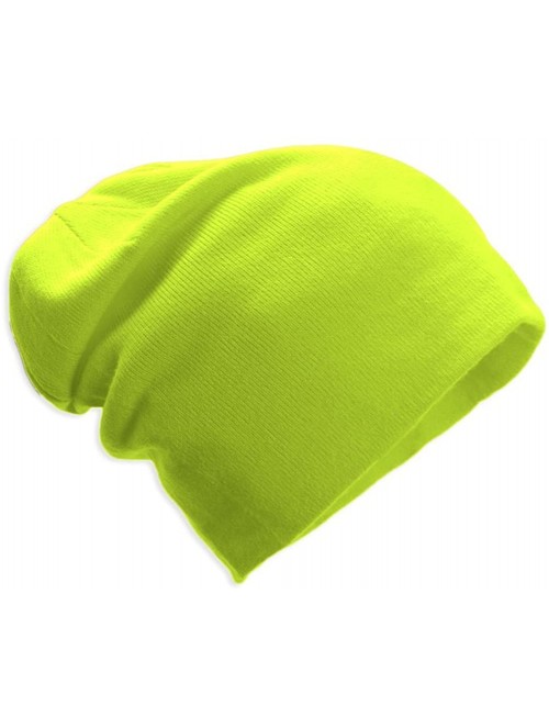 Skullies & Beanies Slouchy Design Beanie - Yellow - CO11UM6B1M5 $14.48