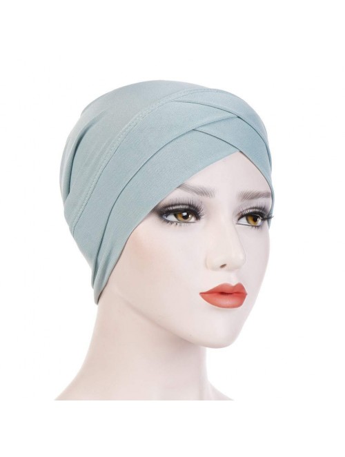 Skullies & Beanies Muslim Ruffle Fashion Headbands - Light Green - C418THQKYQ2 $13.06