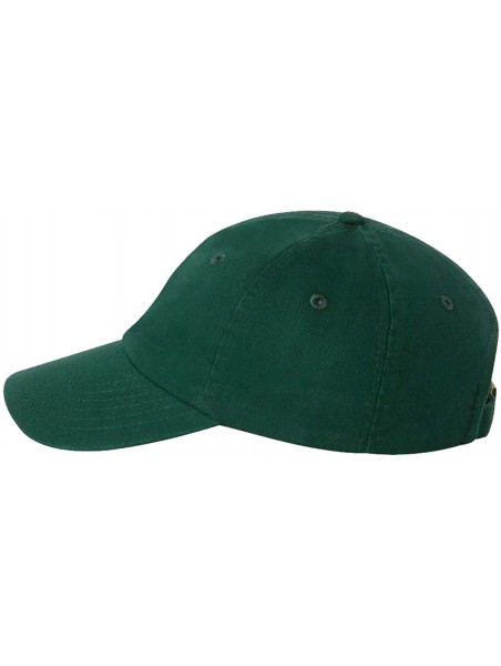 Baseball Caps Bio-Washed Unstructured Cotton Adjustable Low Profile Strapback Cap - Forest Green - CU12EXQPZT9 $15.26