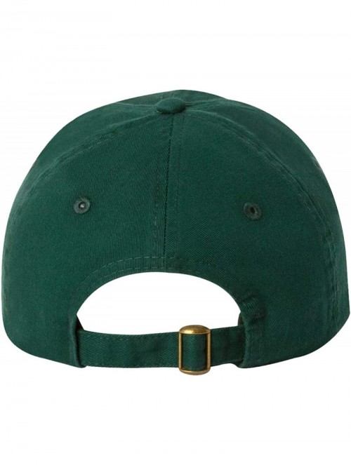 Baseball Caps Bio-Washed Unstructured Cotton Adjustable Low Profile Strapback Cap - Forest Green - CU12EXQPZT9 $15.26