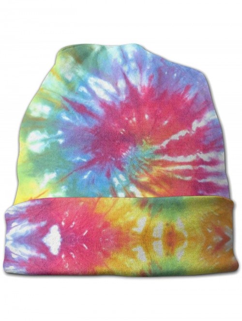 Skullies & Beanies Men's Tie Dye Cotton Beanie Thin Skull Cap Slouchy Baggy Hat - T9 - Beige - CE18AK6DR9Z $15.04