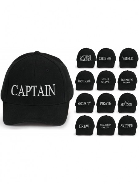 Baseball Caps 4sold Yachting Baseball Inscription Lettering - Captain - CW126O4PONP $14.39