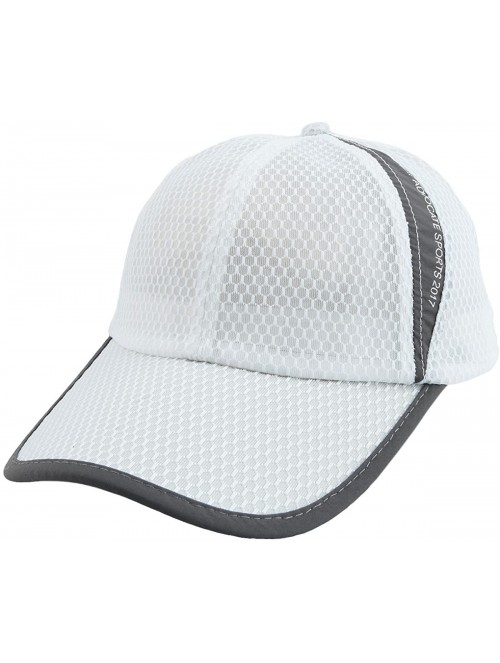 Baseball Caps Sport Sun Hat- Adjustable Baseball Cap Dry Quick Weightlight Mesh Hats - 025-white - CU1833SHL7S $13.77