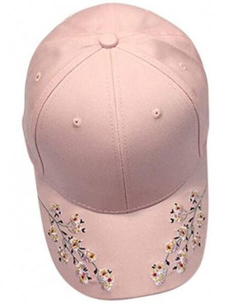 Baseball Caps Baseball Hat- 2019 New Women Embroidered Baseball Cap Summer Snapback Caps Hip Hop Hats - Pink - C81832TES4M $1...