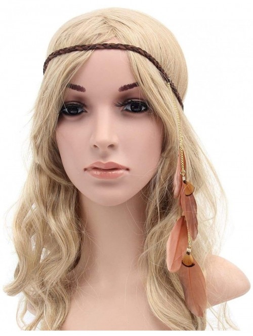 Headbands Indian Hippie Feather Tassels Headband Bohemia Style Headdress - 5 - CY12KB5HW01 $9.47