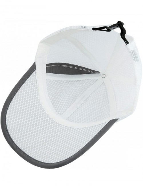 Baseball Caps Sport Sun Hat- Adjustable Baseball Cap Dry Quick Weightlight Mesh Hats - 025-white - CU1833SHL7S $13.77