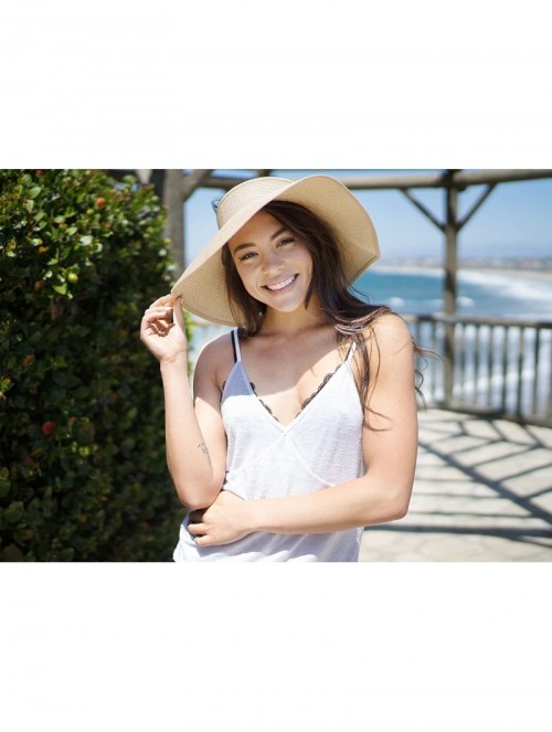 Sun Hats Spring/Summer Classics Edition Straw Roll-able Sun Visor Hat - Off-white - CG18DN22UQW $19.19