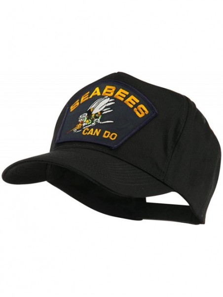 Baseball Caps US Navy Seabees Military Patched Cap - Orange Navy Seabees - CI11HVOCN05 $25.89