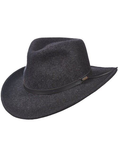 Fedoras Mix Crush Felt Yukon Outback HAT - Charcoal - CM12N2H9RAA $77.81