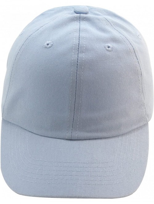 Baseball Caps Unisex Stone Washed Cotton Baseball Cap Adjustable Size - Light Blue - CG12HN55TX9 $12.03