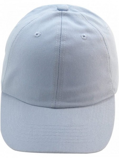 Baseball Caps Unisex Stone Washed Cotton Baseball Cap Adjustable Size - Light Blue - CG12HN55TX9 $12.03