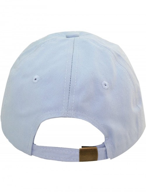 Baseball Caps Unisex Stone Washed Cotton Baseball Cap Adjustable Size - Light Blue - CG12HN55TX9 $12.03