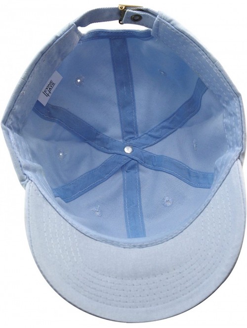 Baseball Caps Unisex Stone Washed Cotton Baseball Cap Adjustable Size - Light Blue - CG12HN55TX9 $12.03