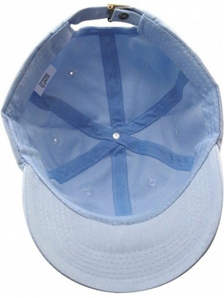 Baseball Caps Unisex Stone Washed Cotton Baseball Cap Adjustable Size - Light Blue - CG12HN55TX9 $12.03