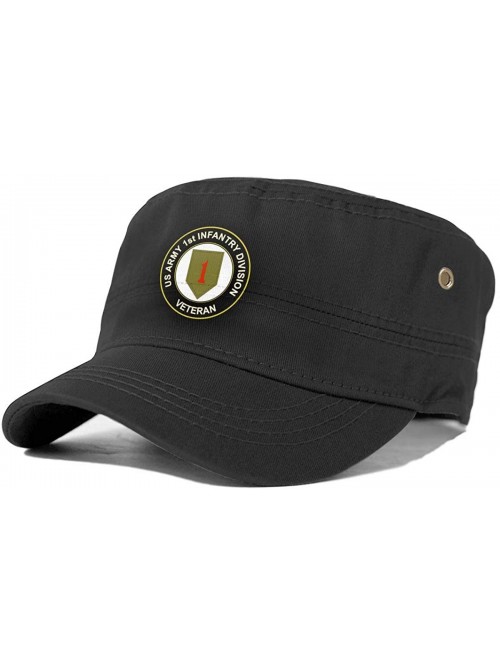 Cowboy Hats US Army Veteran 1st Infantry Division Man's Classics Cap Women's Fashion Hat Chapeau - Black - CC18AK5TXTS $19.41