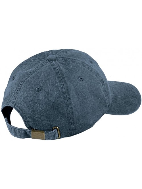 Baseball Caps I Slay Embroidered Soft Front Washed Cotton Cap - Navy - CC12N8YJHBM $22.34