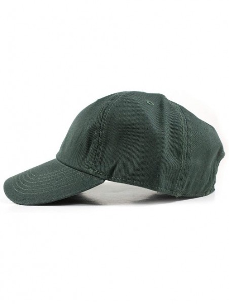 Baseball Caps Polo Style Baseball Cap Ball Dad Hat Adjustable Plain Solid Washed Mens Womens Cotton - Dark Green - CT18WDC34D...