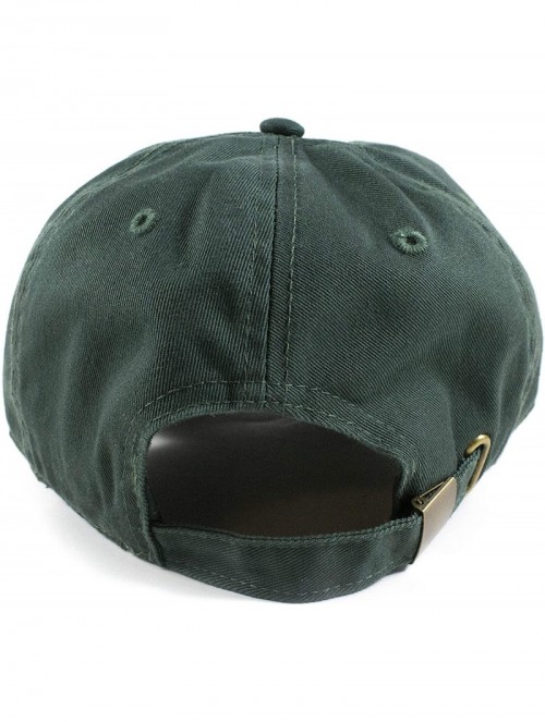 Baseball Caps Polo Style Baseball Cap Ball Dad Hat Adjustable Plain Solid Washed Mens Womens Cotton - Dark Green - CT18WDC34D...