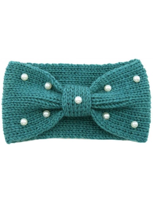 Cold Weather Headbands Knitted Headband Accessories Knitting Hairband - Green - CT18AH48G4I $11.27