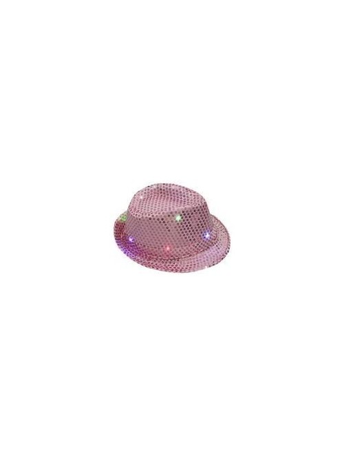 Fedoras LED Light Up Flashing Fedora Hat - Pink - Pink - CE18WYA6TXC $16.43