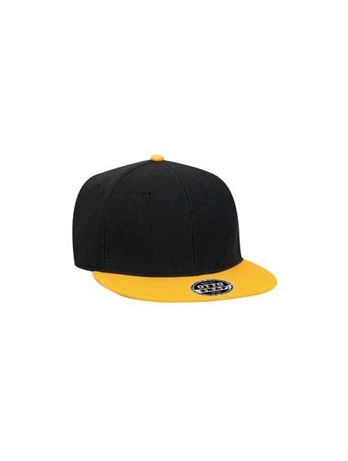 Baseball Caps Custom Snapback Hat Otto Embroidered Your Own Text Flatbill Bill Snapback - Black/Yellow Gold Bill - CJ187D2YG2...