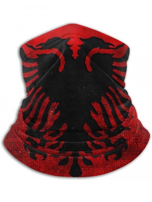 Balaclavas Neck Gaiter Headwear Face Sun Mask Magic Scarf Bandana Balaclava - Vintage Albania Flag - C11979MQXCW $16.49