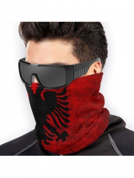 Balaclavas Neck Gaiter Headwear Face Sun Mask Magic Scarf Bandana Balaclava - Vintage Albania Flag - C11979MQXCW $16.49