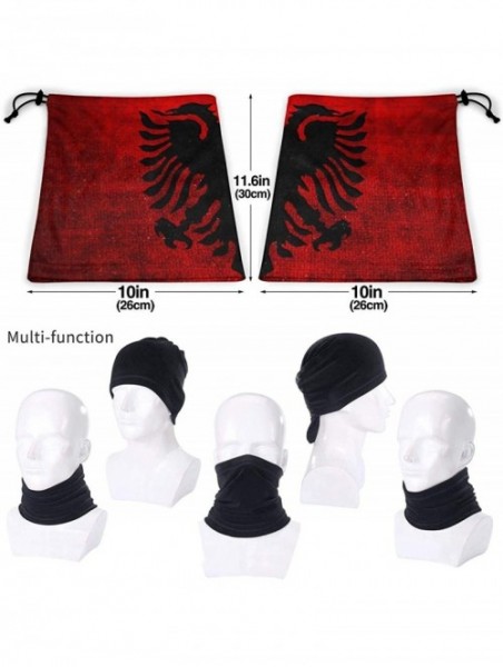 Balaclavas Neck Gaiter Headwear Face Sun Mask Magic Scarf Bandana Balaclava - Vintage Albania Flag - C11979MQXCW $16.49