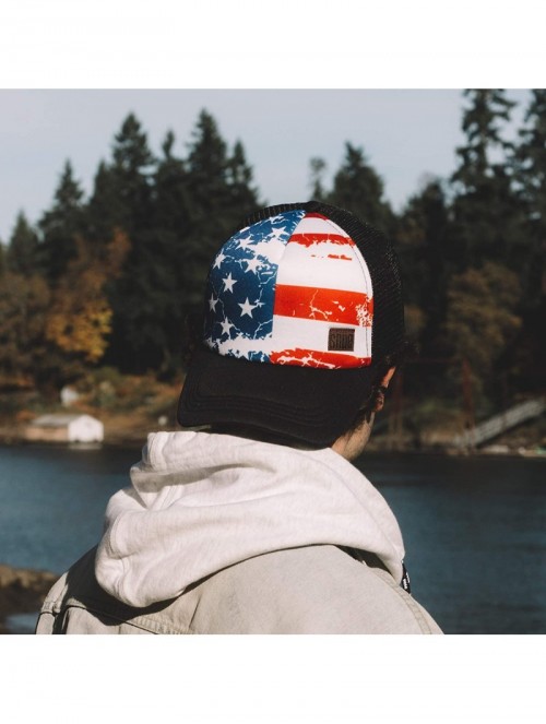 Baseball Caps Graphic Trucker Hat Unisex - American Flag - CA18ZDU0UKM $32.50