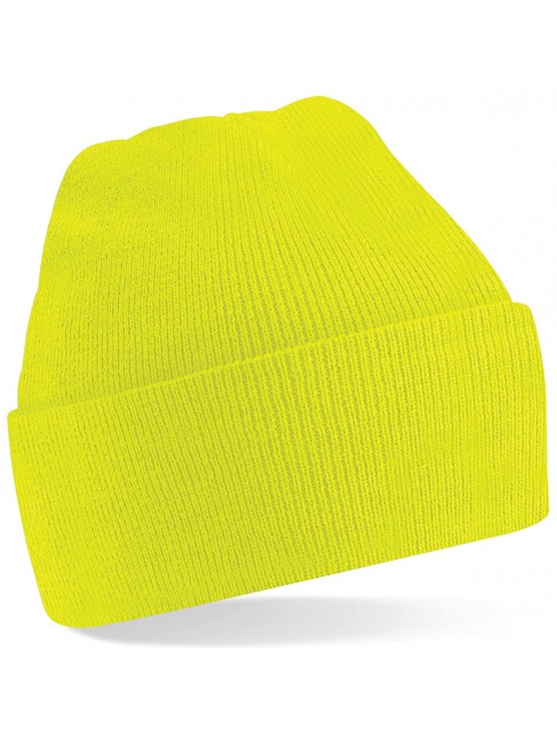 Skullies & Beanies Turn-up Beanie- Fluorescent Yellow - CS117N1PG91 $12.84