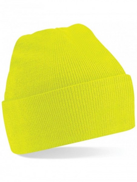 Skullies & Beanies Turn-up Beanie- Fluorescent Yellow - CS117N1PG91 $12.84