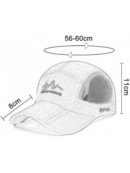 Baseball Caps Unisex Mesh Brim Tennis Cap Outside Sunscreen Quick Dry Adjustable Baseball Hat - B-green - C118DCURGIQ $17.95