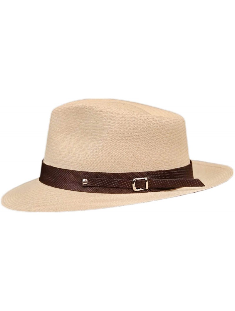 Cowboy Hats (1" & .5") Embossed Patterned Leather Panama Hat Band - "1"" Dark Brown Points" - CK18WILWT6G $14.89