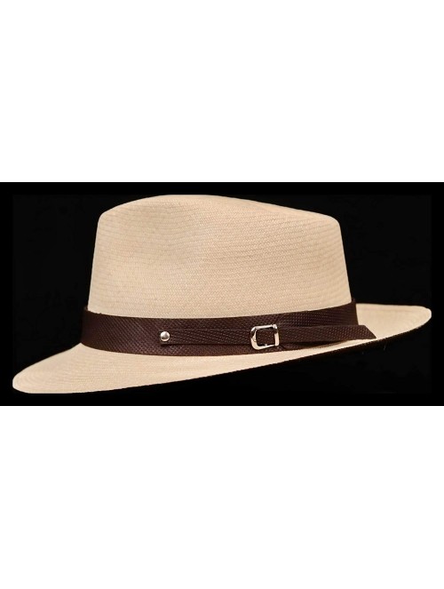 Cowboy Hats (1" & .5") Embossed Patterned Leather Panama Hat Band - "1"" Dark Brown Points" - CK18WILWT6G $14.89