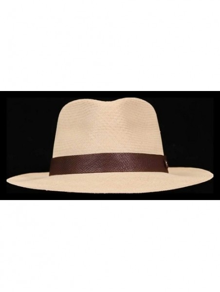 Cowboy Hats (1" & .5") Embossed Patterned Leather Panama Hat Band - "1"" Dark Brown Points" - CK18WILWT6G $14.89