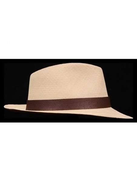 Cowboy Hats (1" & .5") Embossed Patterned Leather Panama Hat Band - "1"" Dark Brown Points" - CK18WILWT6G $14.89