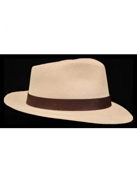 Cowboy Hats (1" & .5") Embossed Patterned Leather Panama Hat Band - "1"" Dark Brown Points" - CK18WILWT6G $14.89