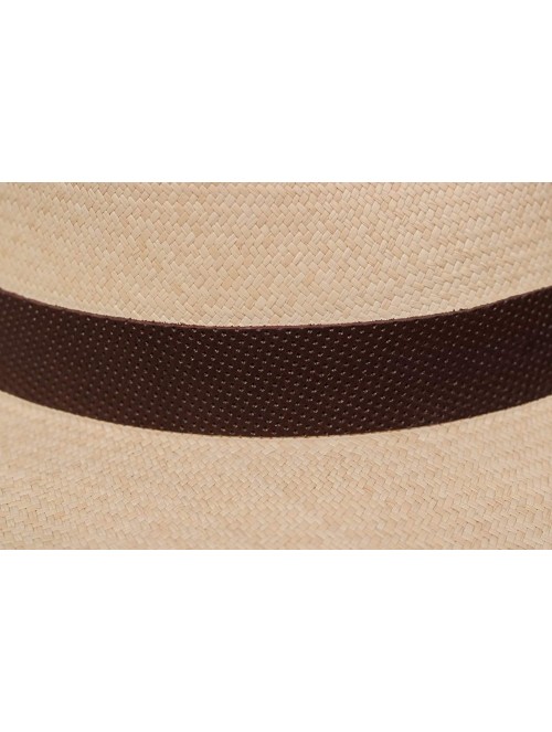 Cowboy Hats (1" & .5") Embossed Patterned Leather Panama Hat Band - "1"" Dark Brown Points" - CK18WILWT6G $14.89