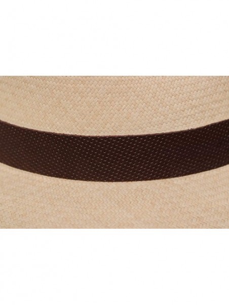 Cowboy Hats (1" & .5") Embossed Patterned Leather Panama Hat Band - "1"" Dark Brown Points" - CK18WILWT6G $14.89